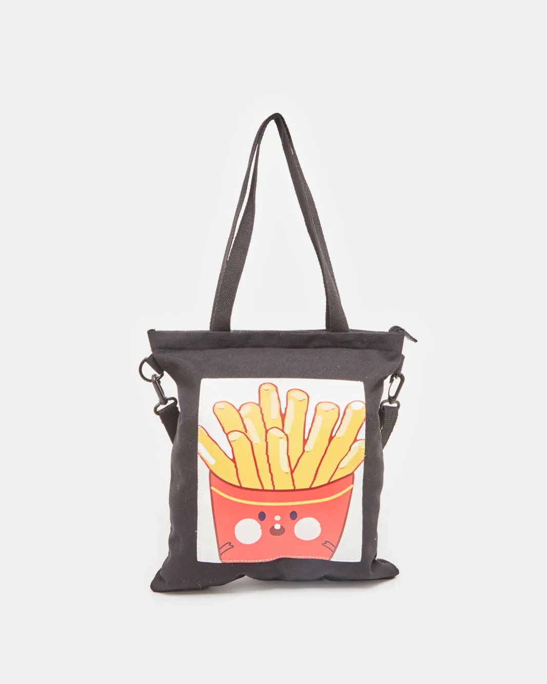 Women Black Printed Shopper Bag sold by Redtag