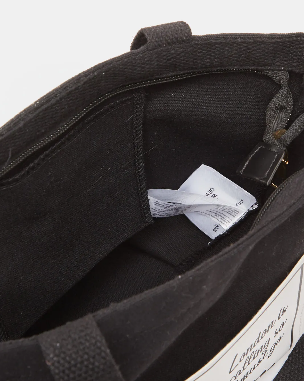 Women Black Printed Shopper Bag sold by Redtag product image thumbnail 4