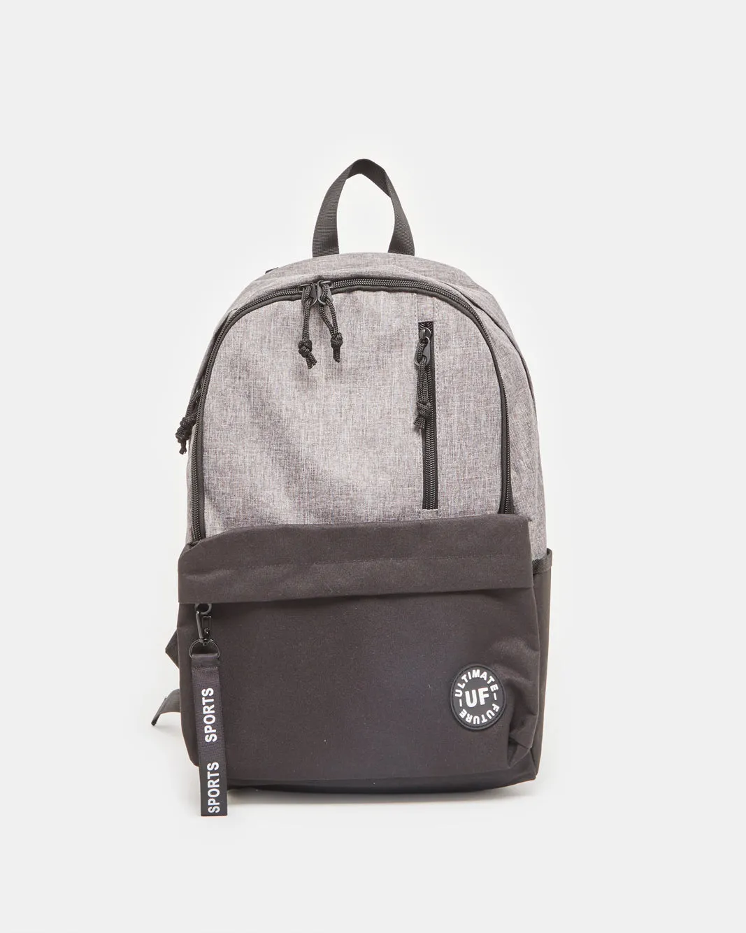 Men Black And Grey Backpack sold by Redtag
