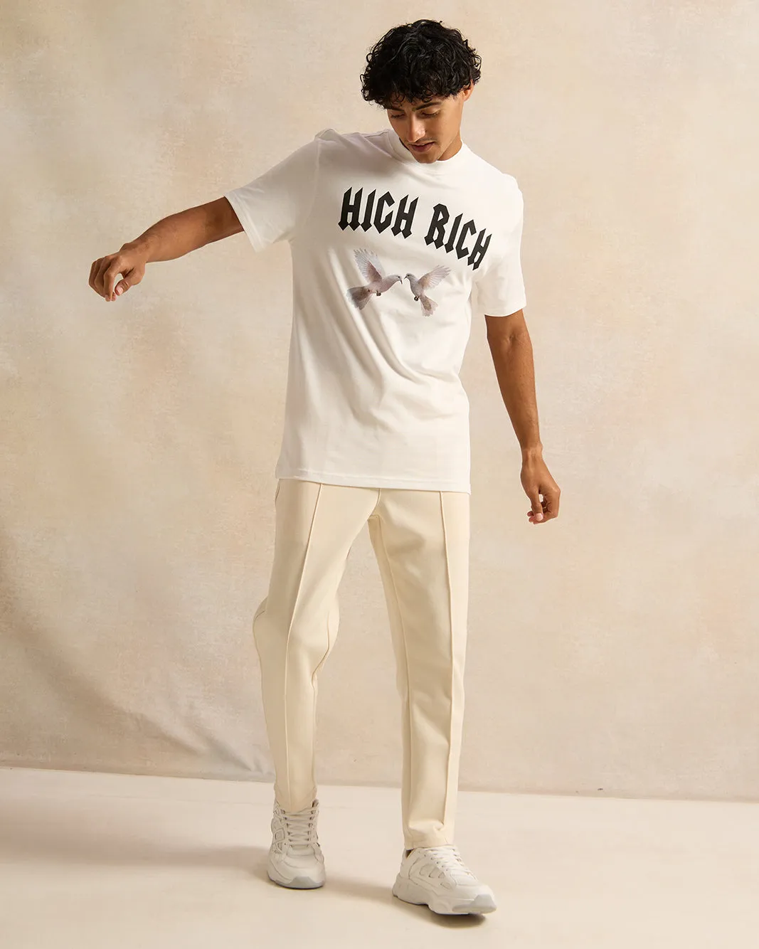 Men White Printed T-Shirt sold by Redtag product image thumbnail 2