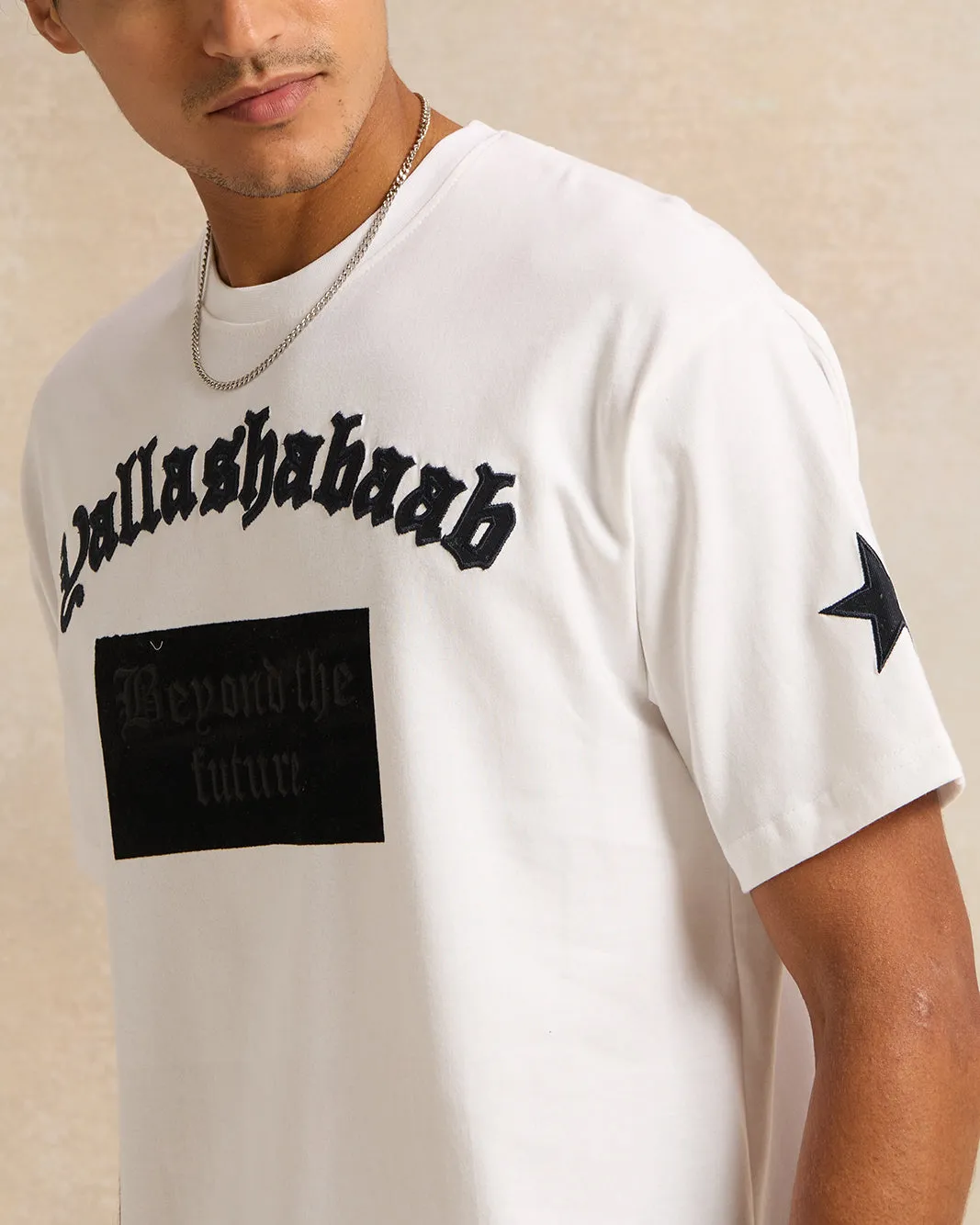 Men White Yalla Shabab Print T-Shirt sold by Redtag product image thumbnail 4