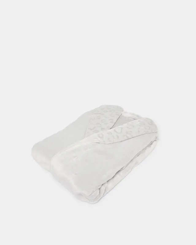 Grey Leona Fleece Sherpa Bathrobe sold by Redtag