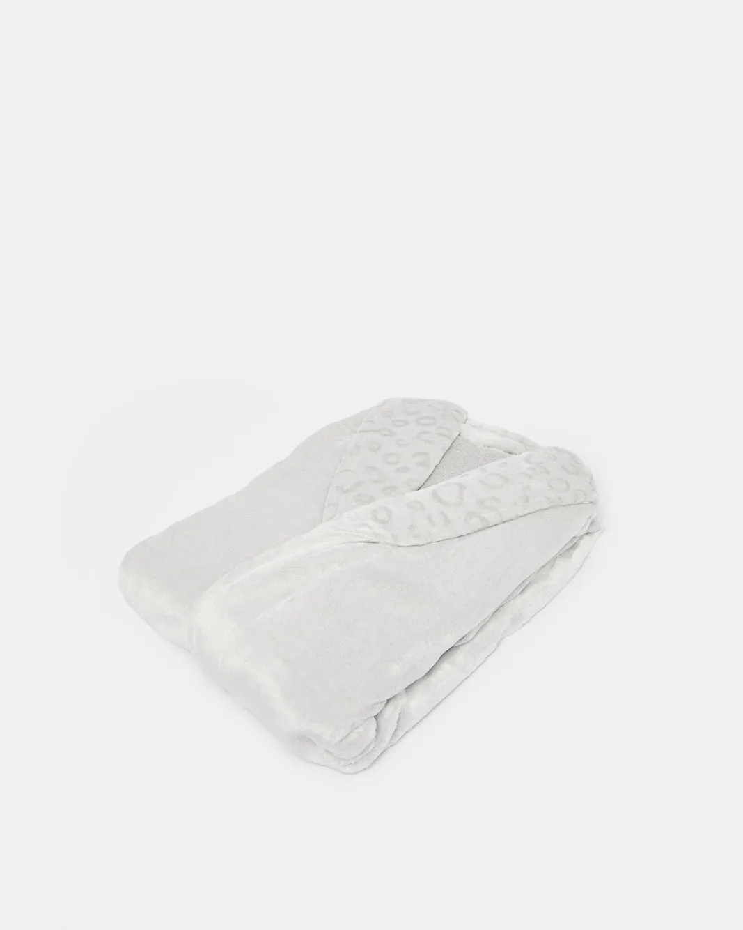 Grey Leona Fleece Sherpa Bathrobe sold by Redtag