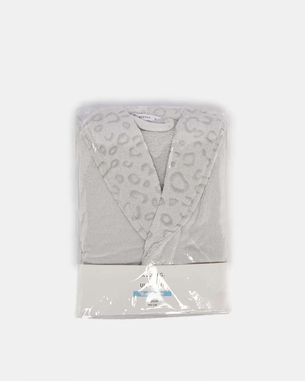 Grey Leona Fleece Sherpa Bathrobe sold by Redtag product image thumbnail 4