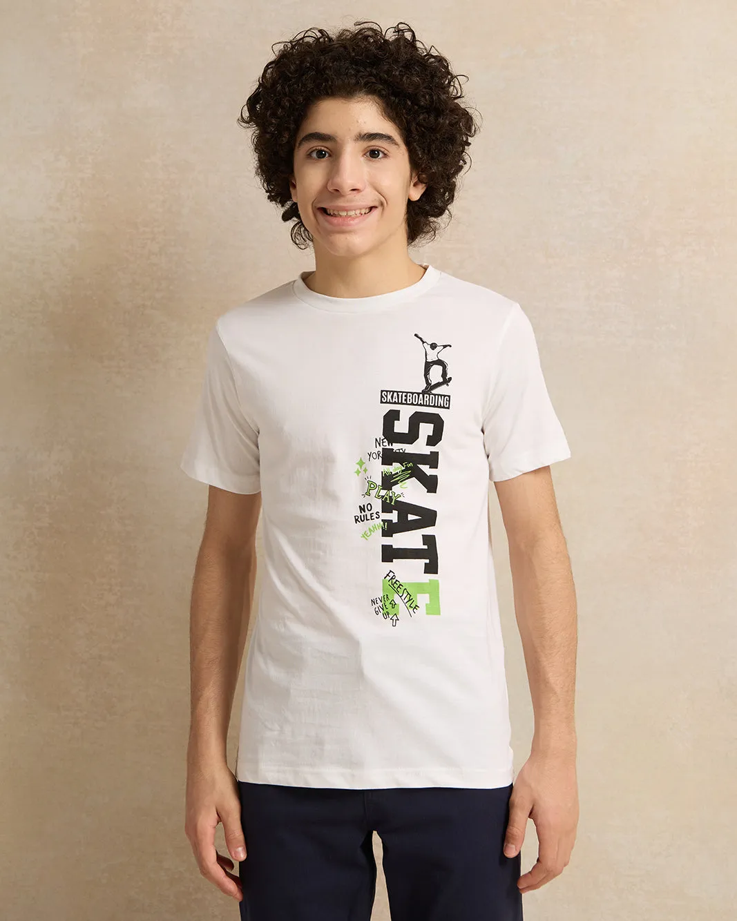 Senior Boys Blue Denim Shirt With White Printed T-Shirt (2 Piece) sold by Redtag product image thumbnail 2