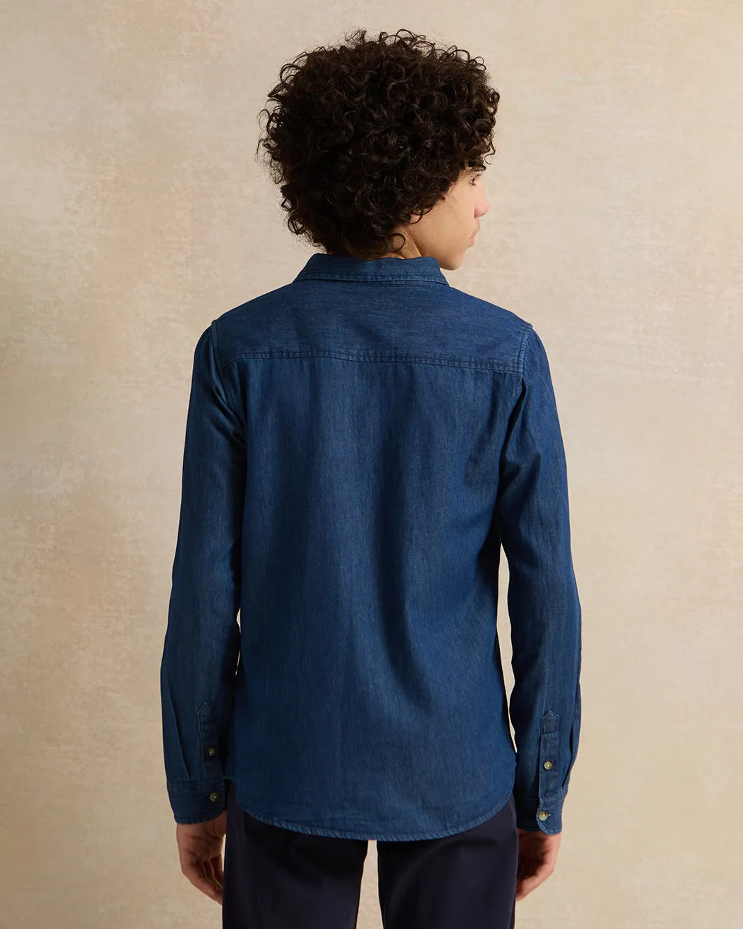 Senior Boys Blue Denim Shirt With White Printed T-Shirt (2 Piece) sold by Redtag product image thumbnail 4