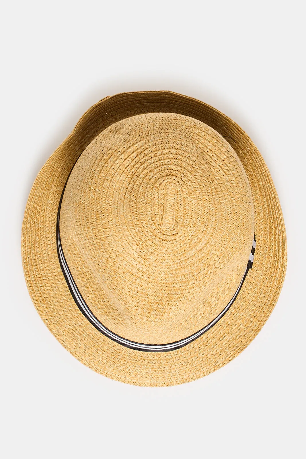 Men Beige Fedora Hat With Band sold by Redtag product image thumbnail 3