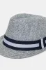 Men Grey Fedora Hat With Band sold by Redtag