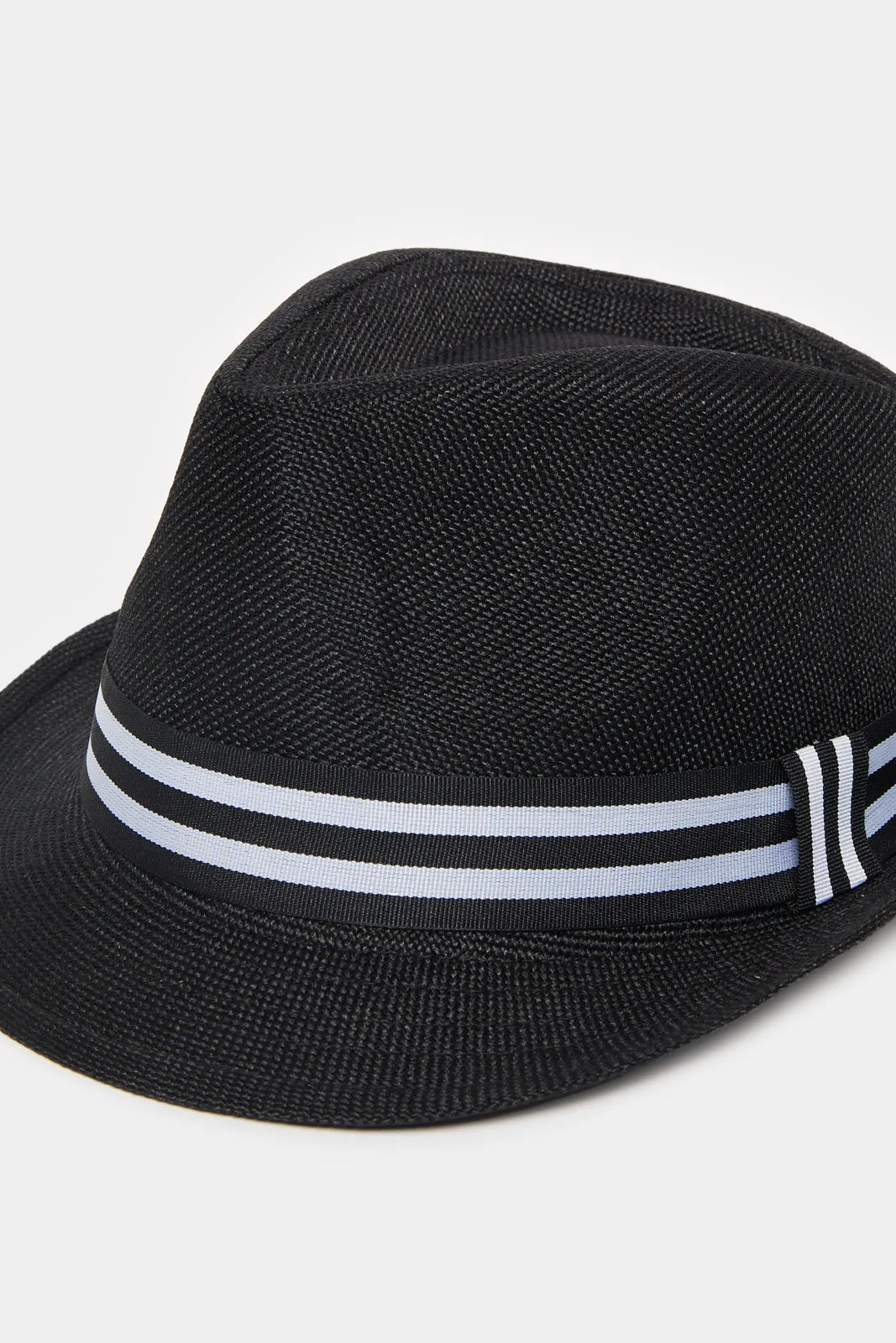 Men Black Fedora Hat With Band sold by Redtag product image thumbnail 2