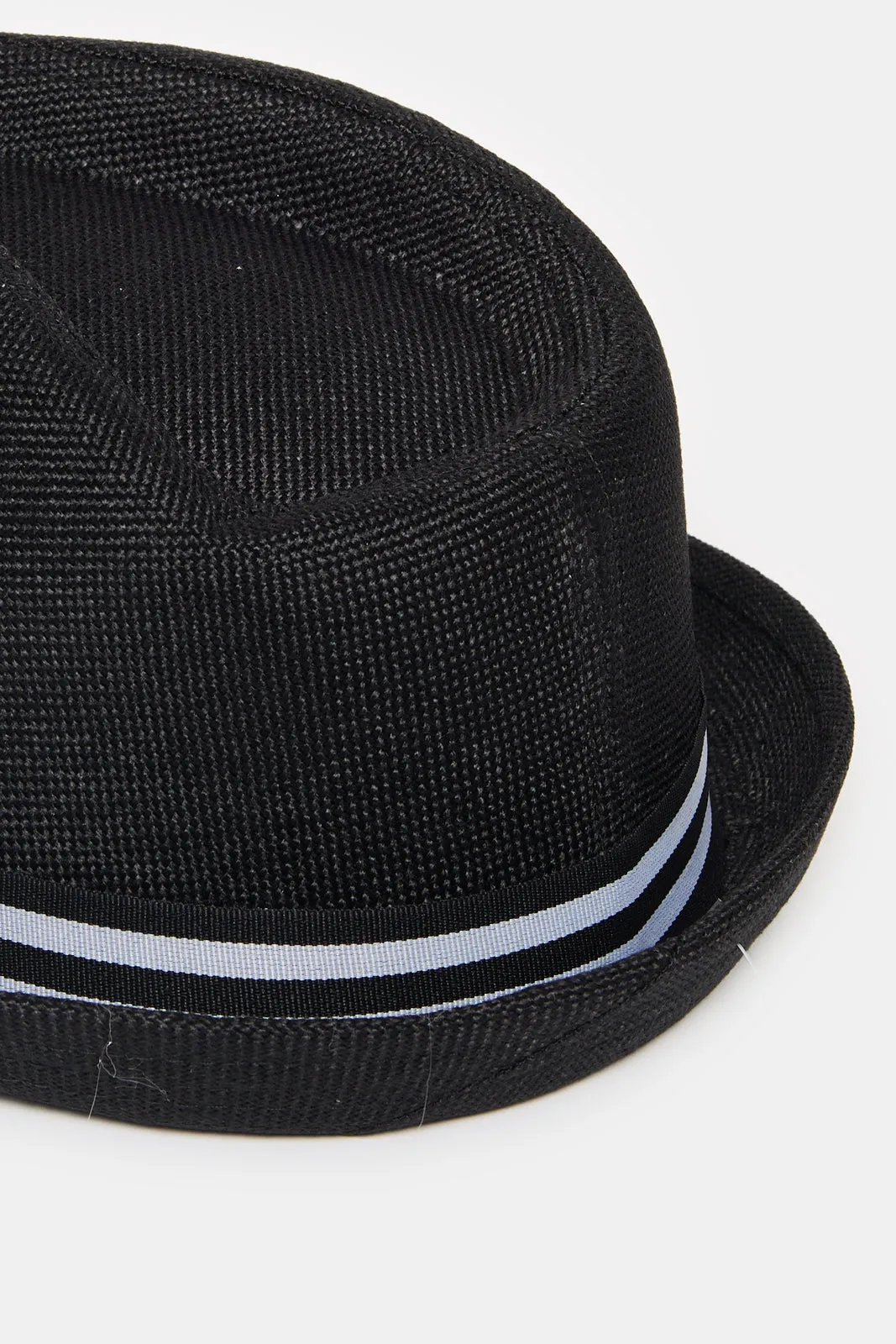 Men Black Fedora Hat With Band sold by Redtag product image thumbnail 4
