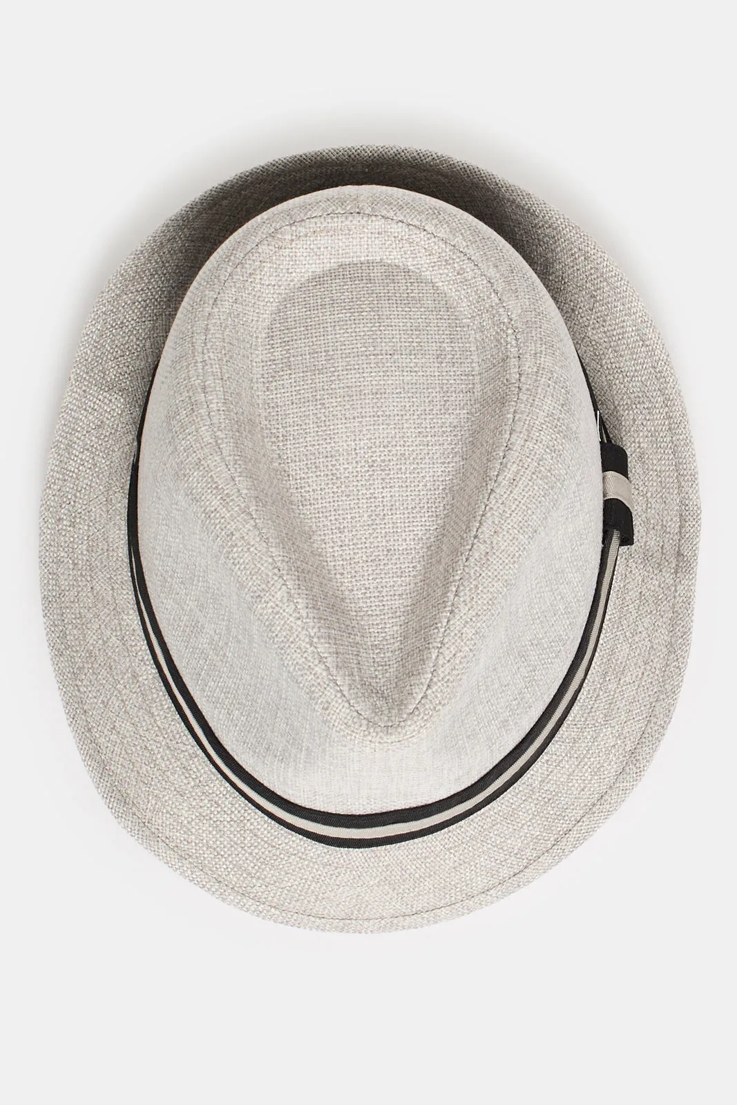 Men Grey Fedora Hat With Band sold by Redtag product image thumbnail 4