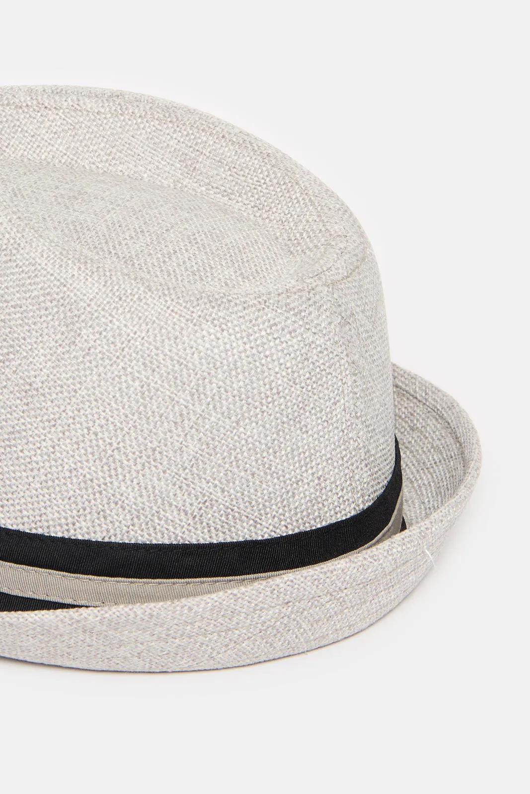 Men Grey Fedora Hat With Band sold by Redtag product image thumbnail 3