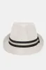 Men Grey Fedora Hat With Band sold by Redtag