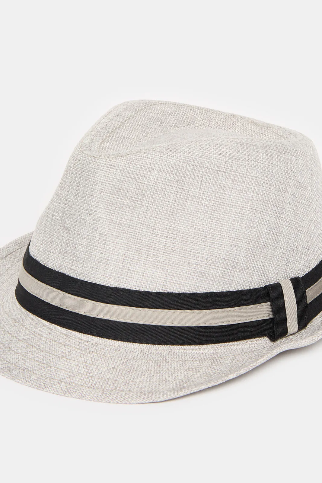 Men Grey Fedora Hat With Band sold by Redtag product image thumbnail 2