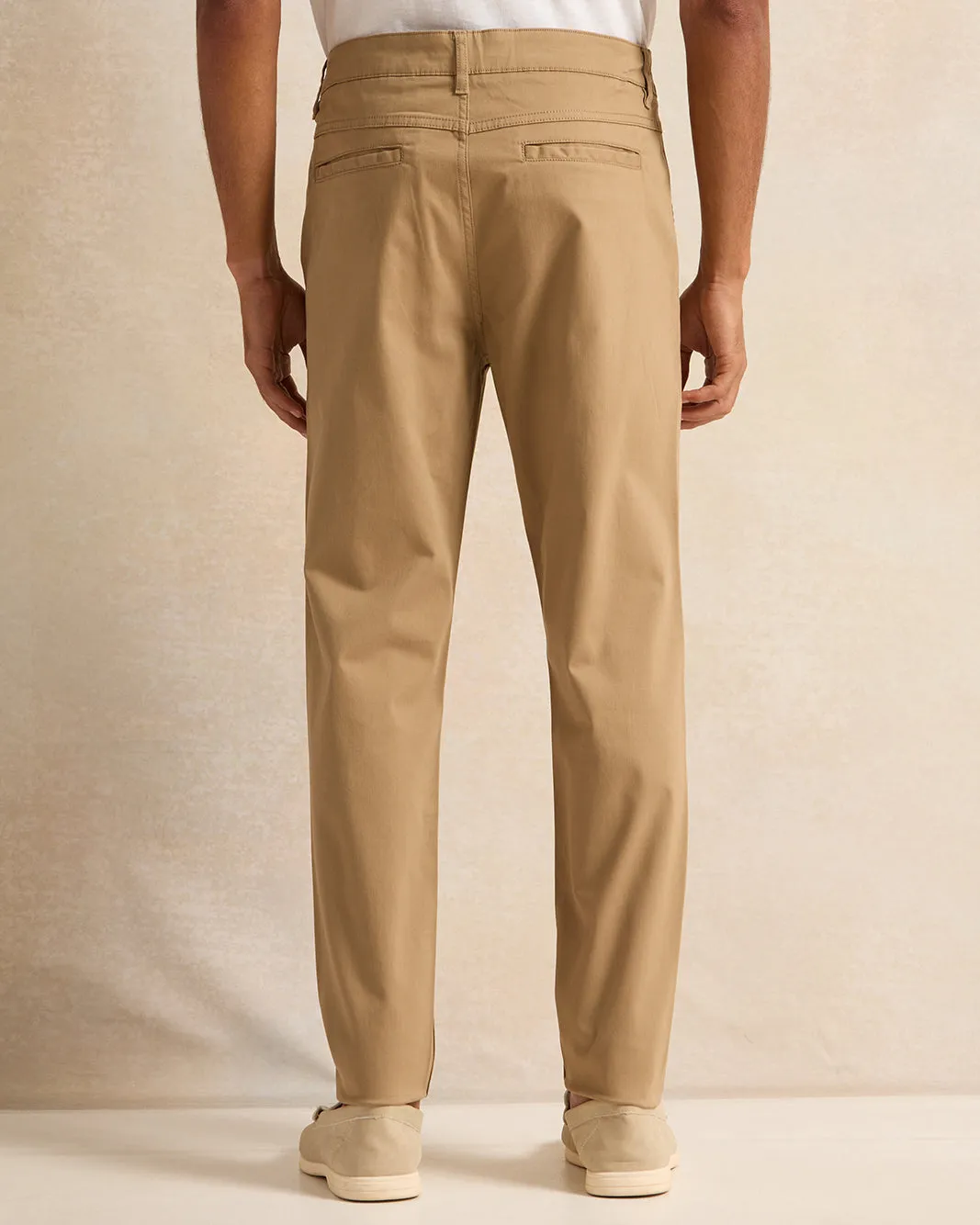 Men Beige Plain Trousers sold by Redtag product image thumbnail 3