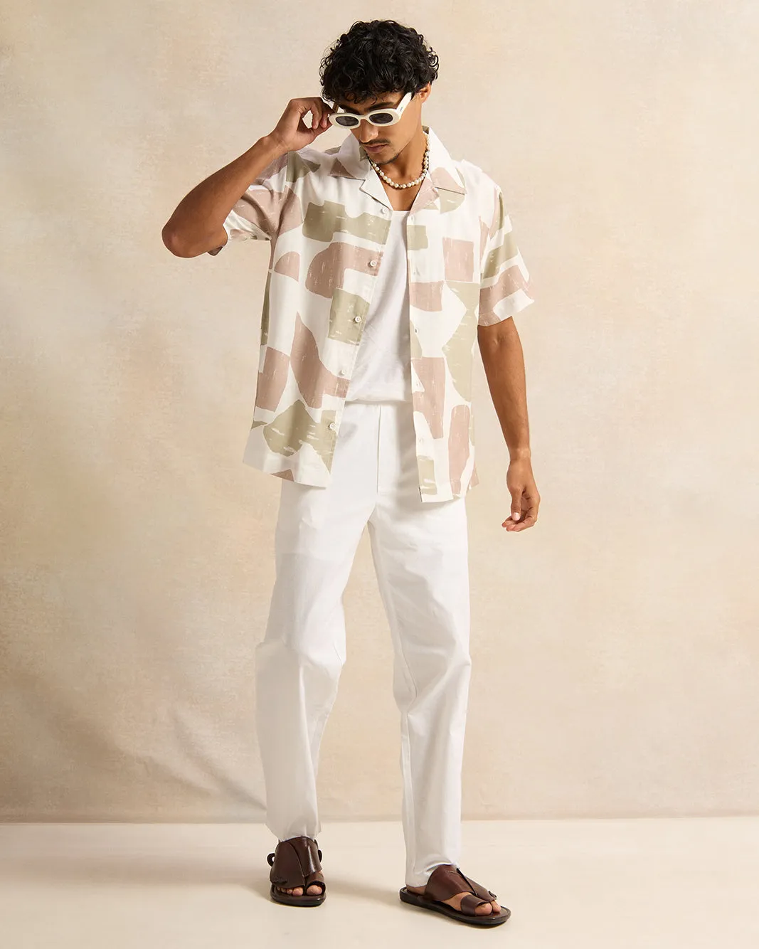 Men White Printed Casual Shirt sold by Redtag product image thumbnail 2