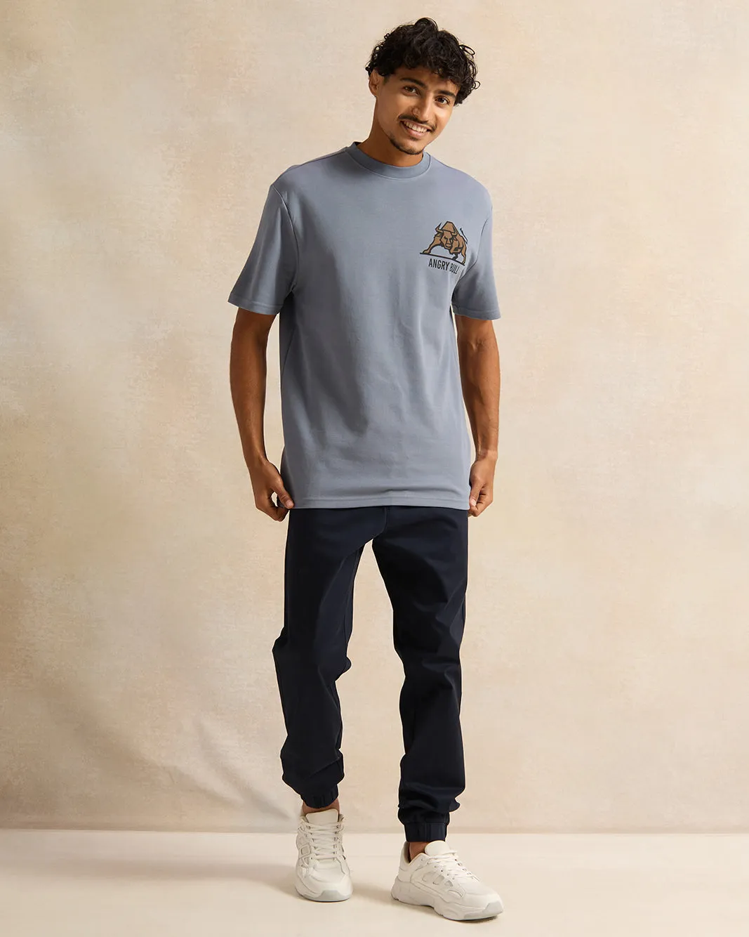 Men Blue Printed T-Shirt sold by Redtag product image thumbnail 2