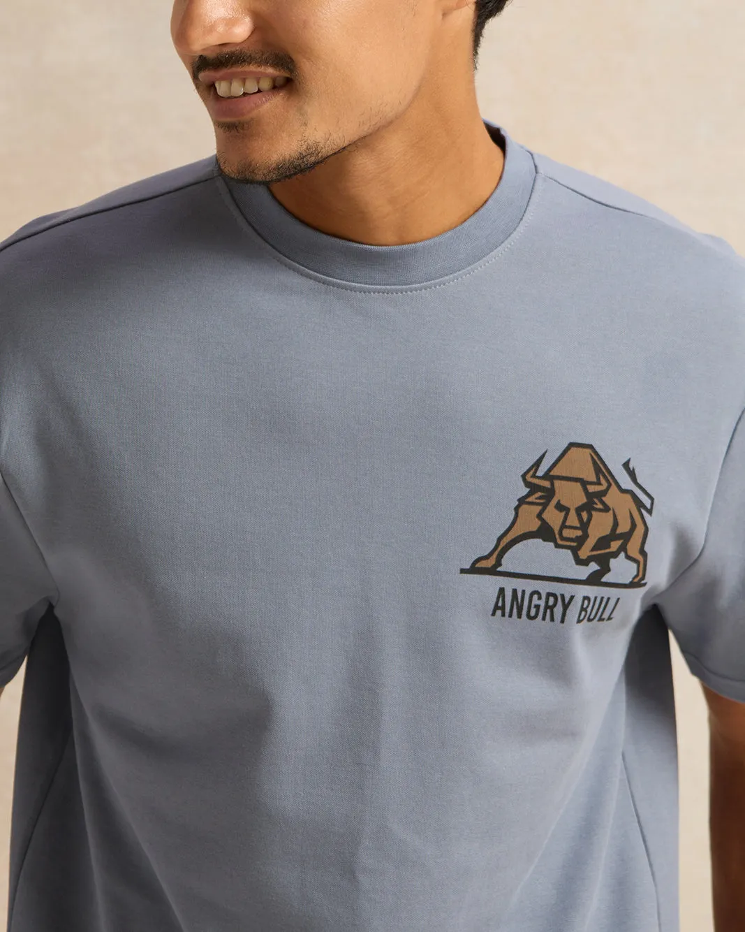 Men Blue Printed T-Shirt sold by Redtag product image thumbnail 4