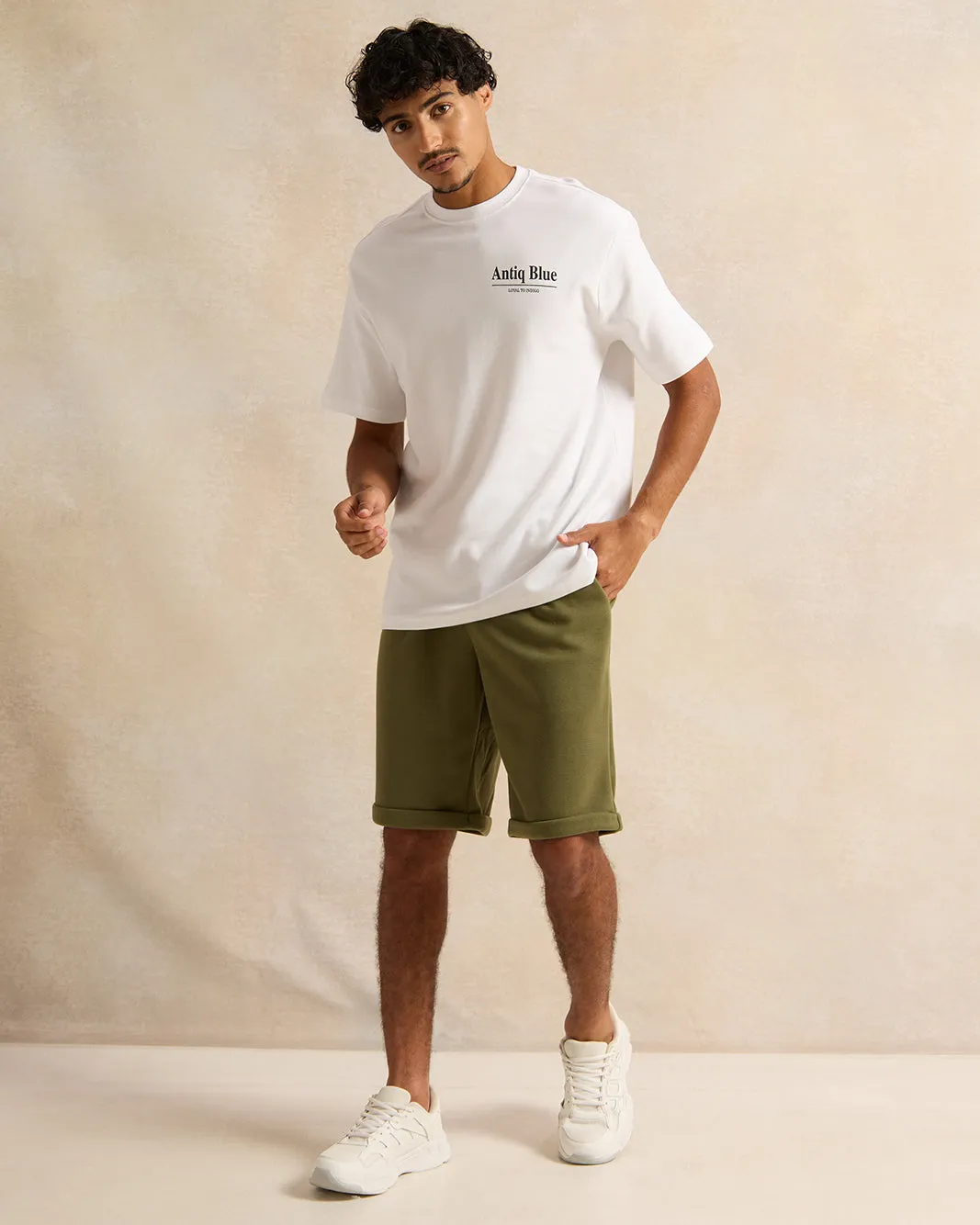 Men Olive Active Shorts sold by Redtag product image thumbnail 2