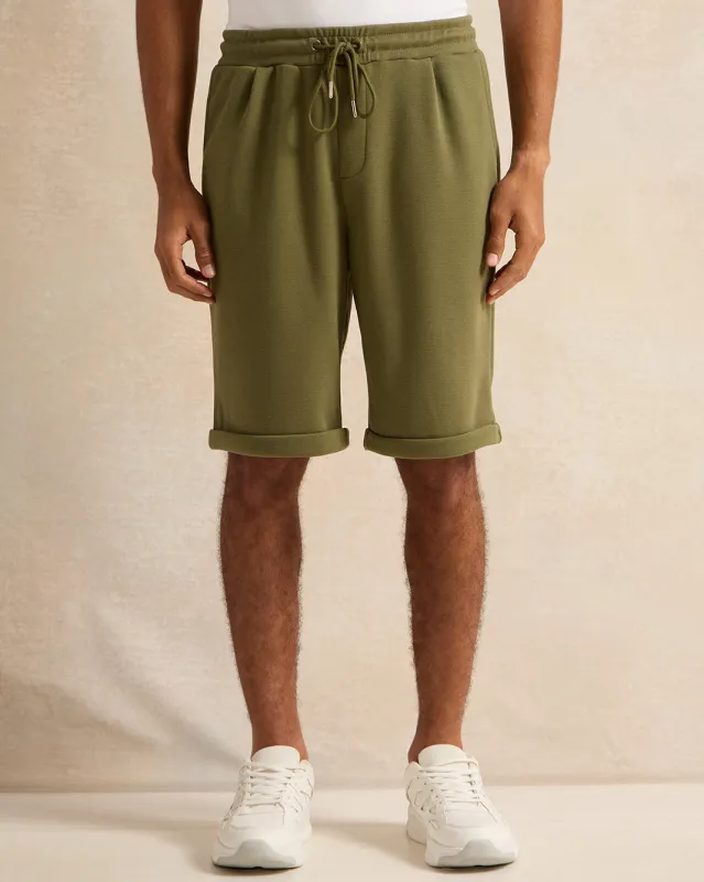 Men Olive Active Shorts sold by Redtag