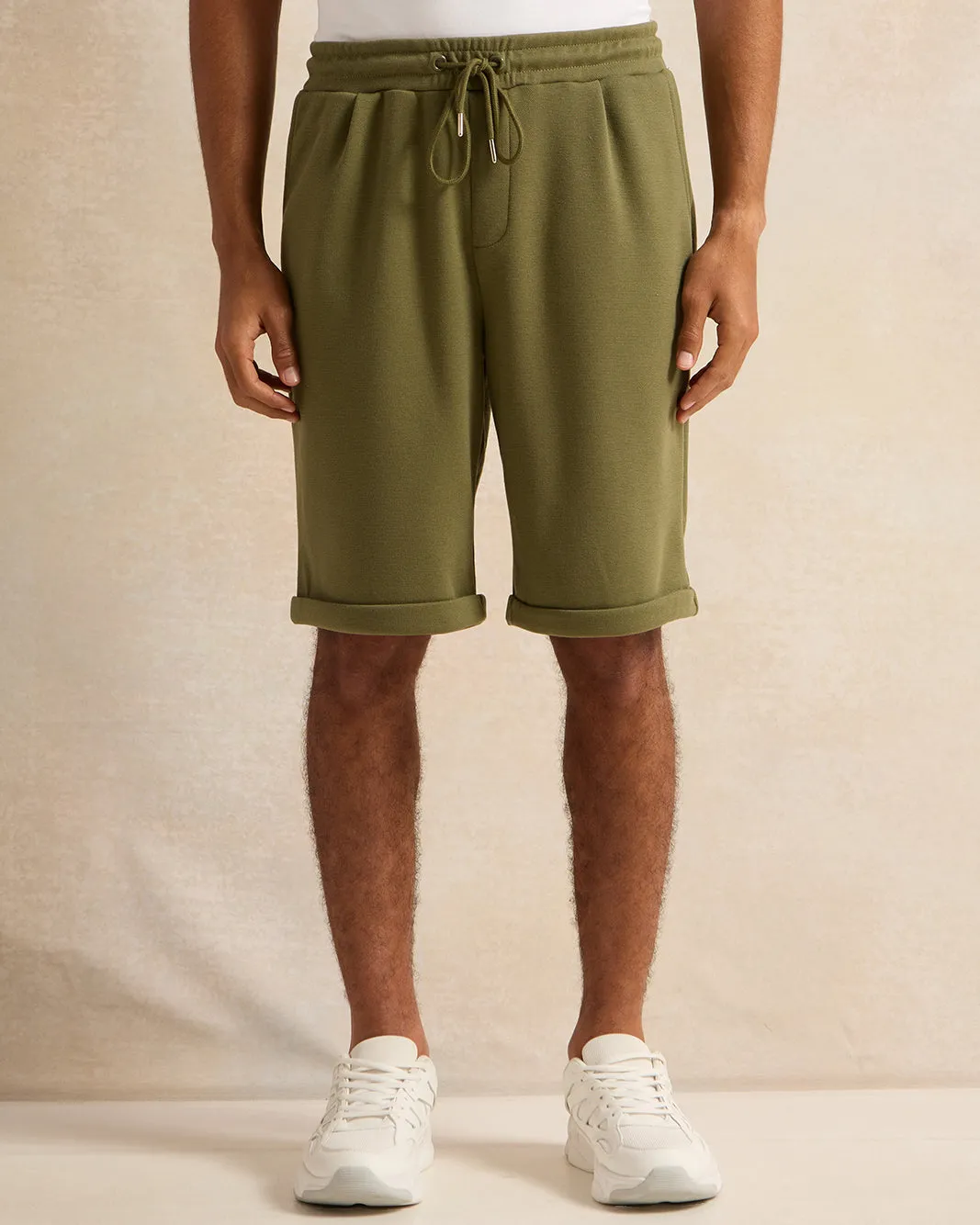 Men Olive Active Shorts sold by Redtag