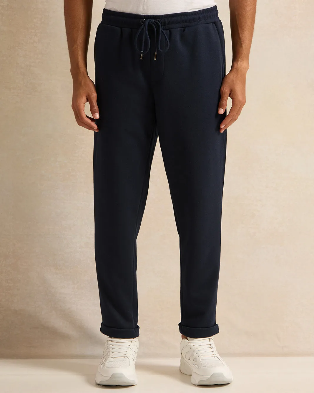 Men Navy Plain Track Pants sold by Redtag