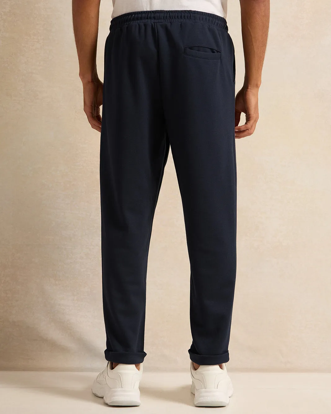 Men Navy Plain Track Pants sold by Redtag product image thumbnail 3
