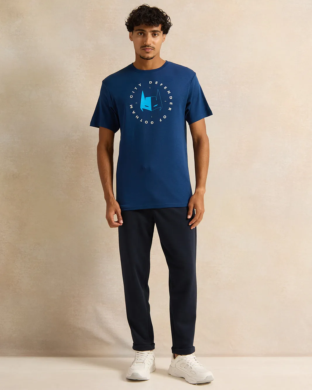 Men Navy Plain Track Pants sold by Redtag product image thumbnail 2