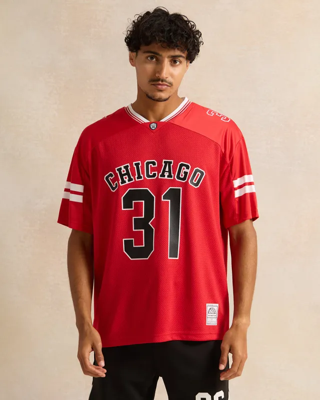Men Red Printed T-shirt sold by Redtag