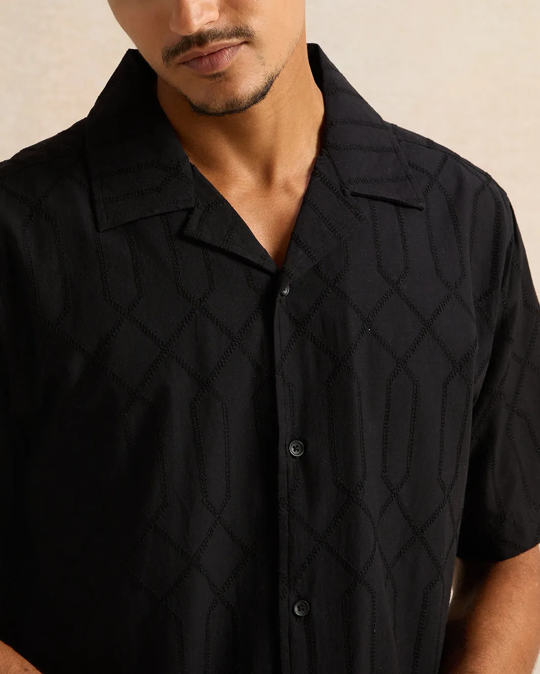 Men Black Casual Shirt sold by Redtag product image thumbnail 4