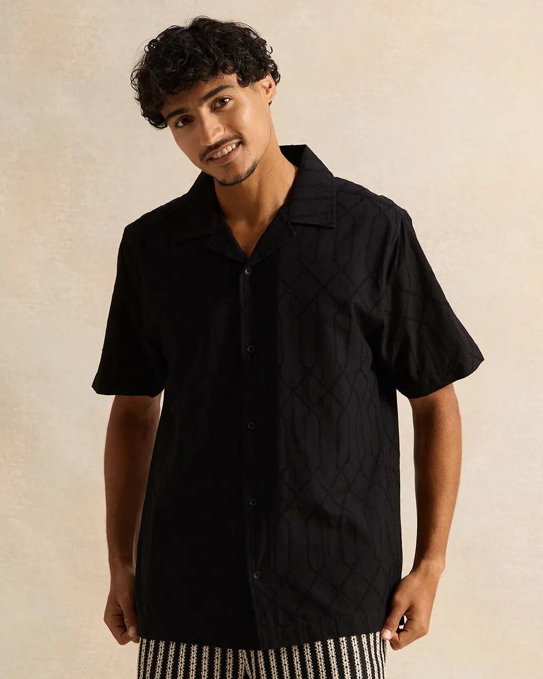 Men Black Casual Shirt sold by Redtag