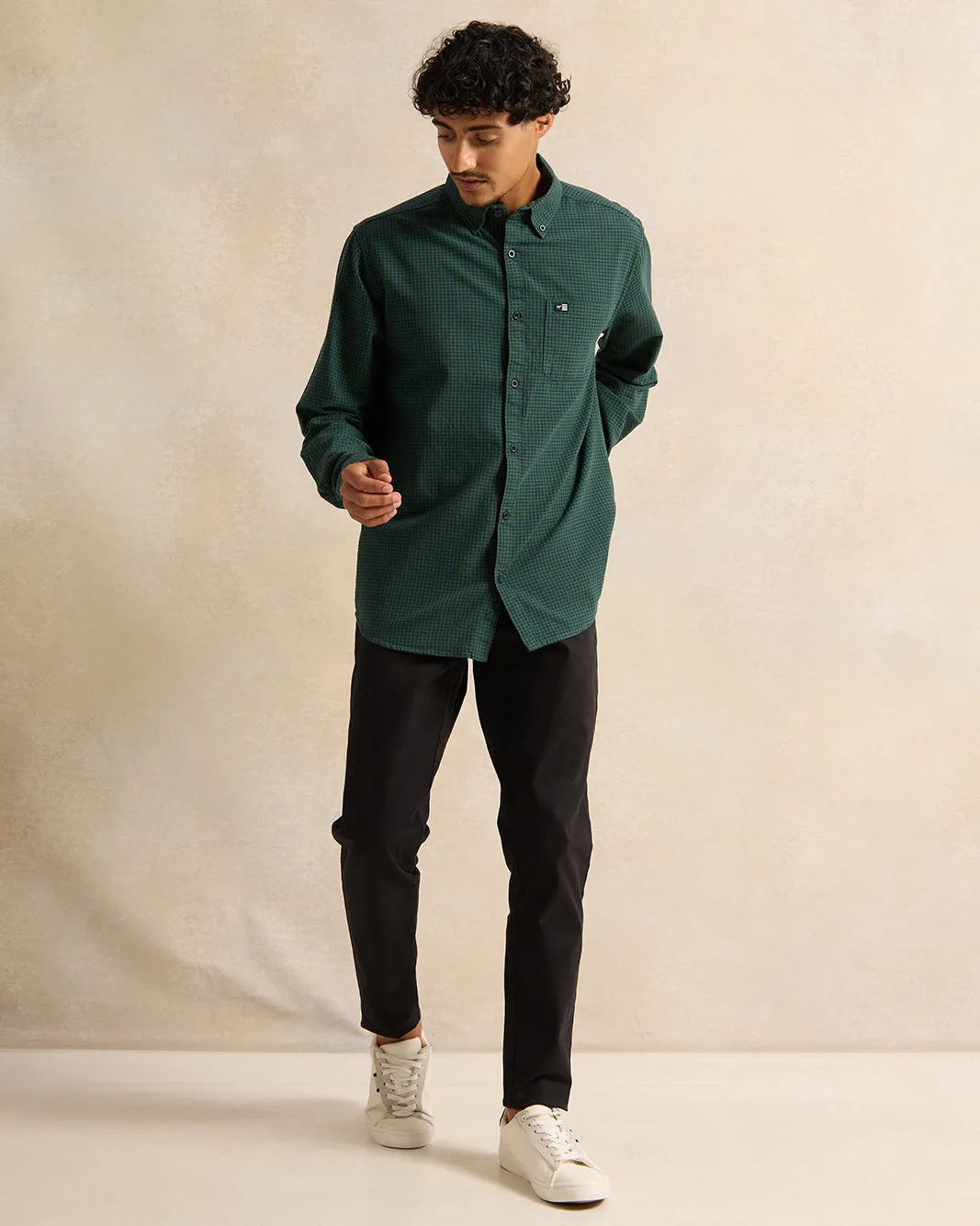 Men Green Casual Shirt sold by Redtag product image thumbnail 2