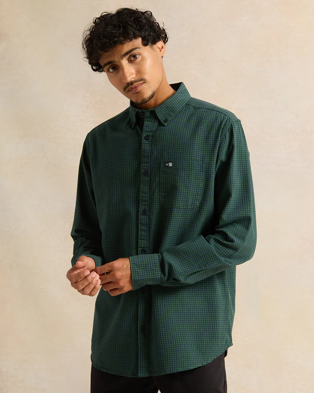Men Green Casual Shirt sold by Redtag