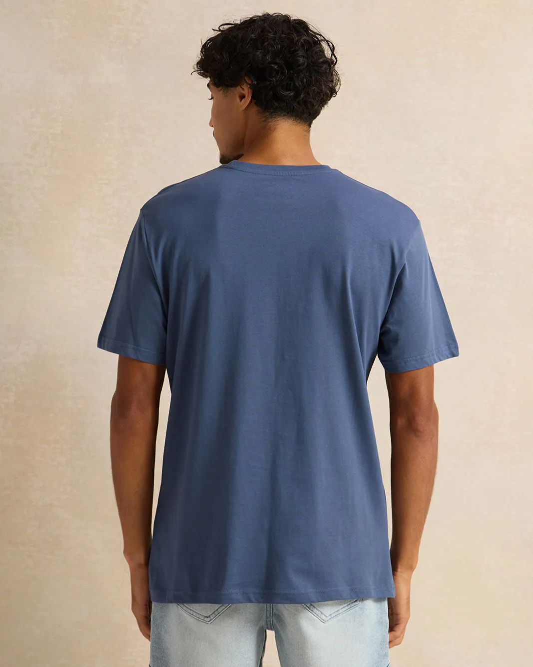 Men Blue Graphic Printed T-Shirt sold by Redtag product image thumbnail 3
