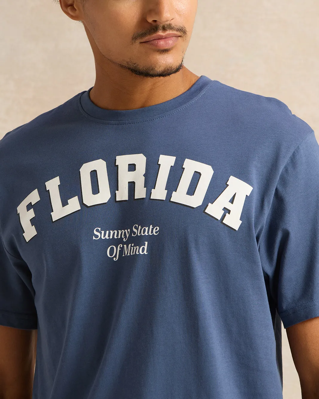 Men Blue Graphic Printed T-Shirt sold by Redtag product image thumbnail 4