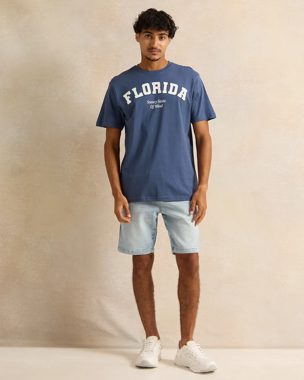 Men Blue Graphic Printed T-Shirt sold by Redtag product image thumbnail 2