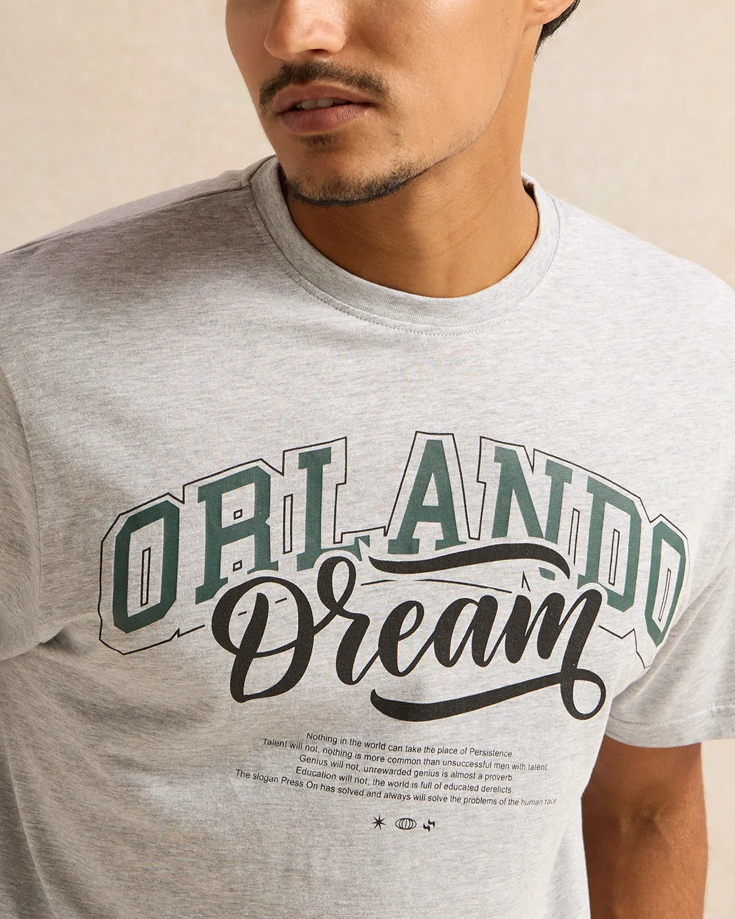 Men Grey Graphic Printed T-Shirt sold by Redtag product image thumbnail 4