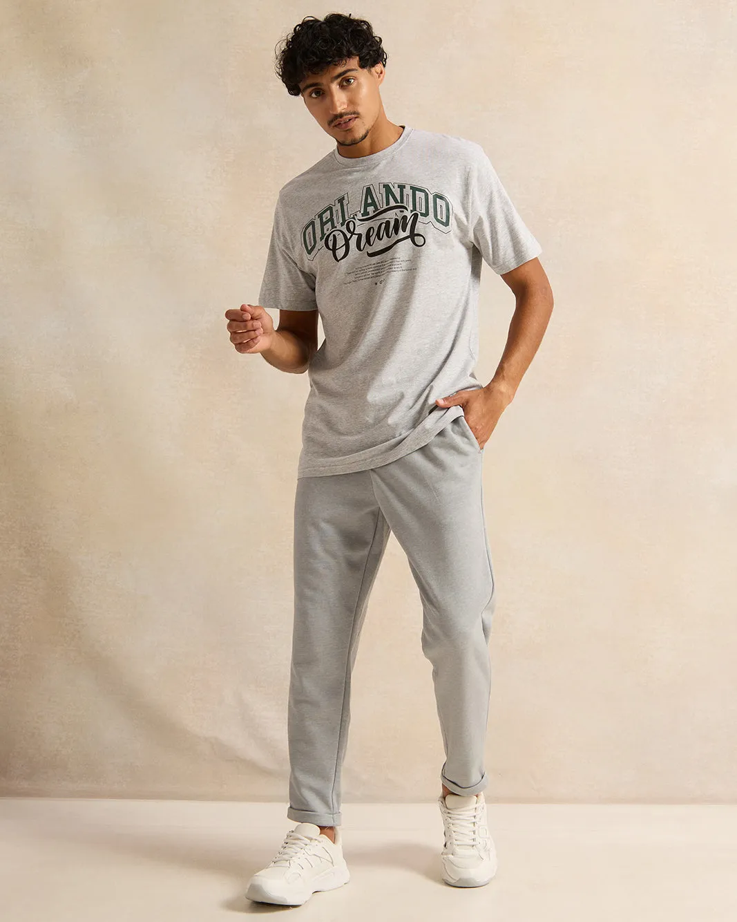 Men Grey Graphic Printed T-Shirt sold by Redtag product image thumbnail 2