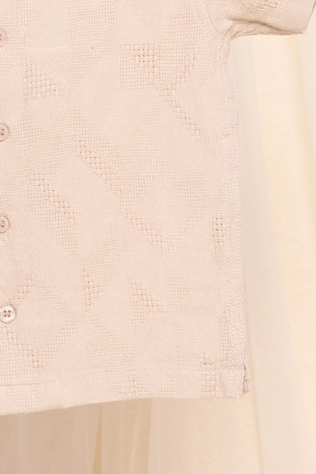 Infant Boys Beige Jacquard Shirt sold by Redtag product image thumbnail 3