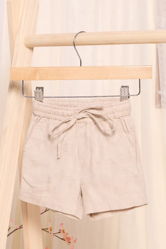 Infant Boys Beige Jacquard Shorts sold by Redtag