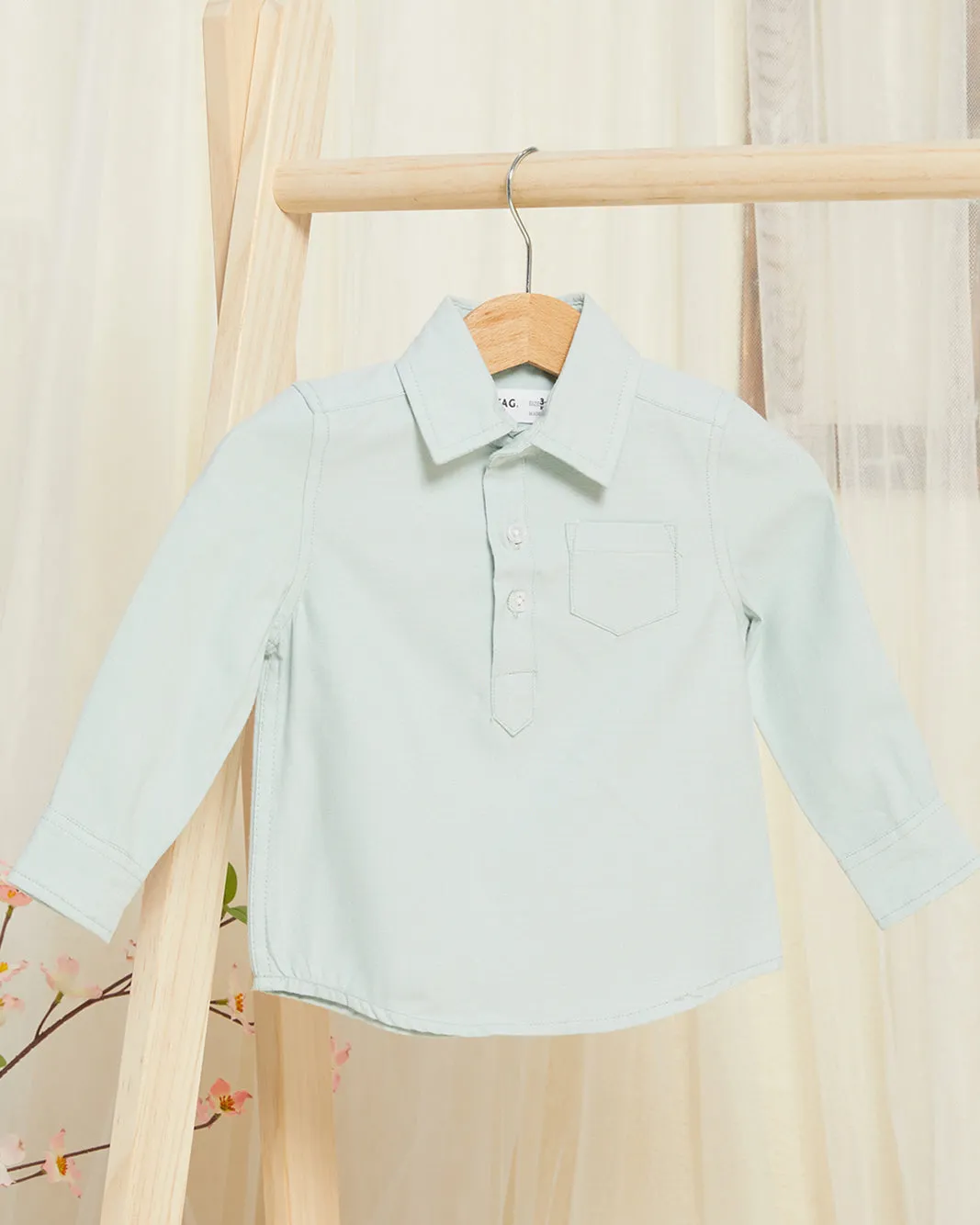 Infant Boys Mint Oxford Shirt sold by Redtag