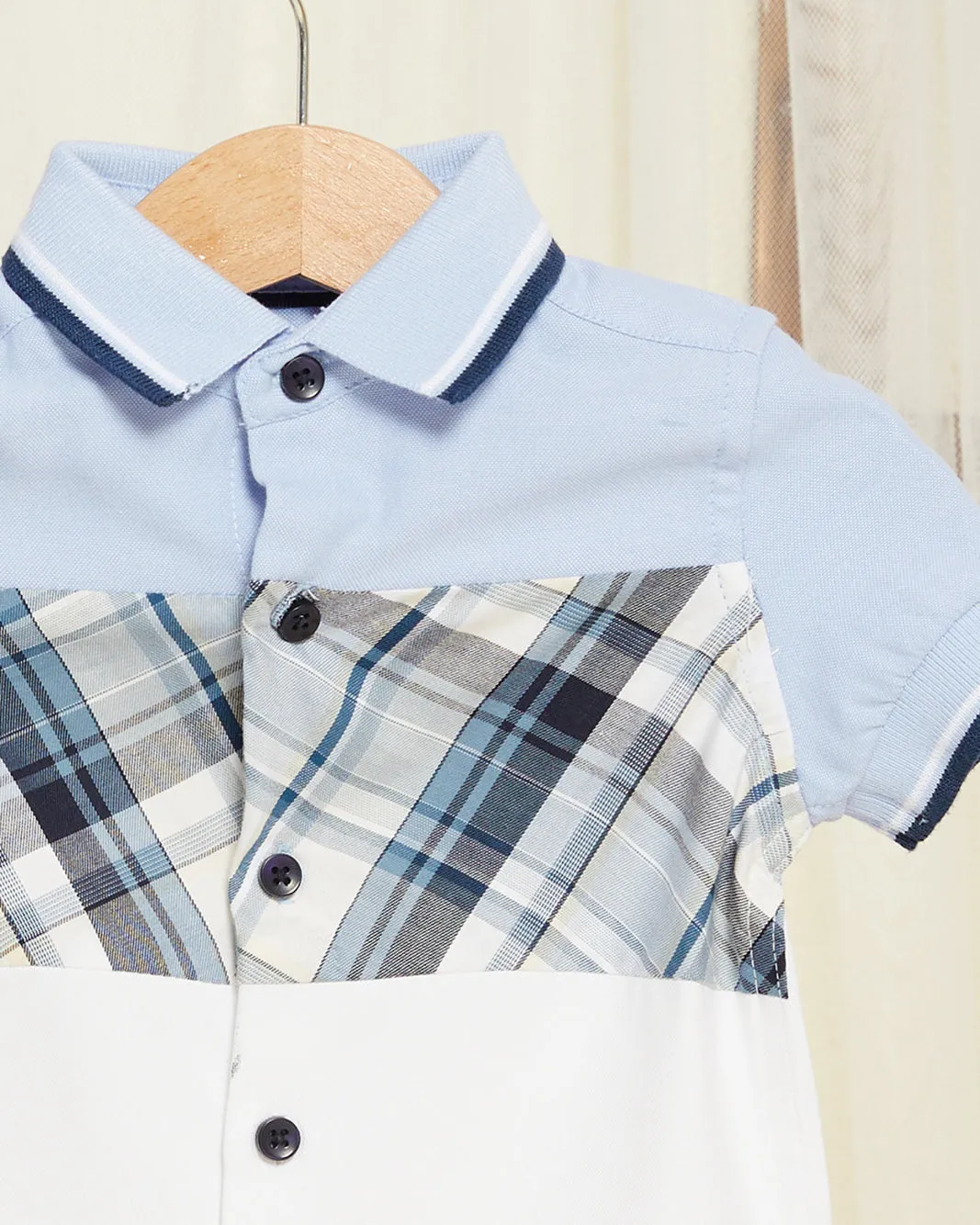 Infant Boys Blue And White Polo Shirt sold by Redtag product image thumbnail 2