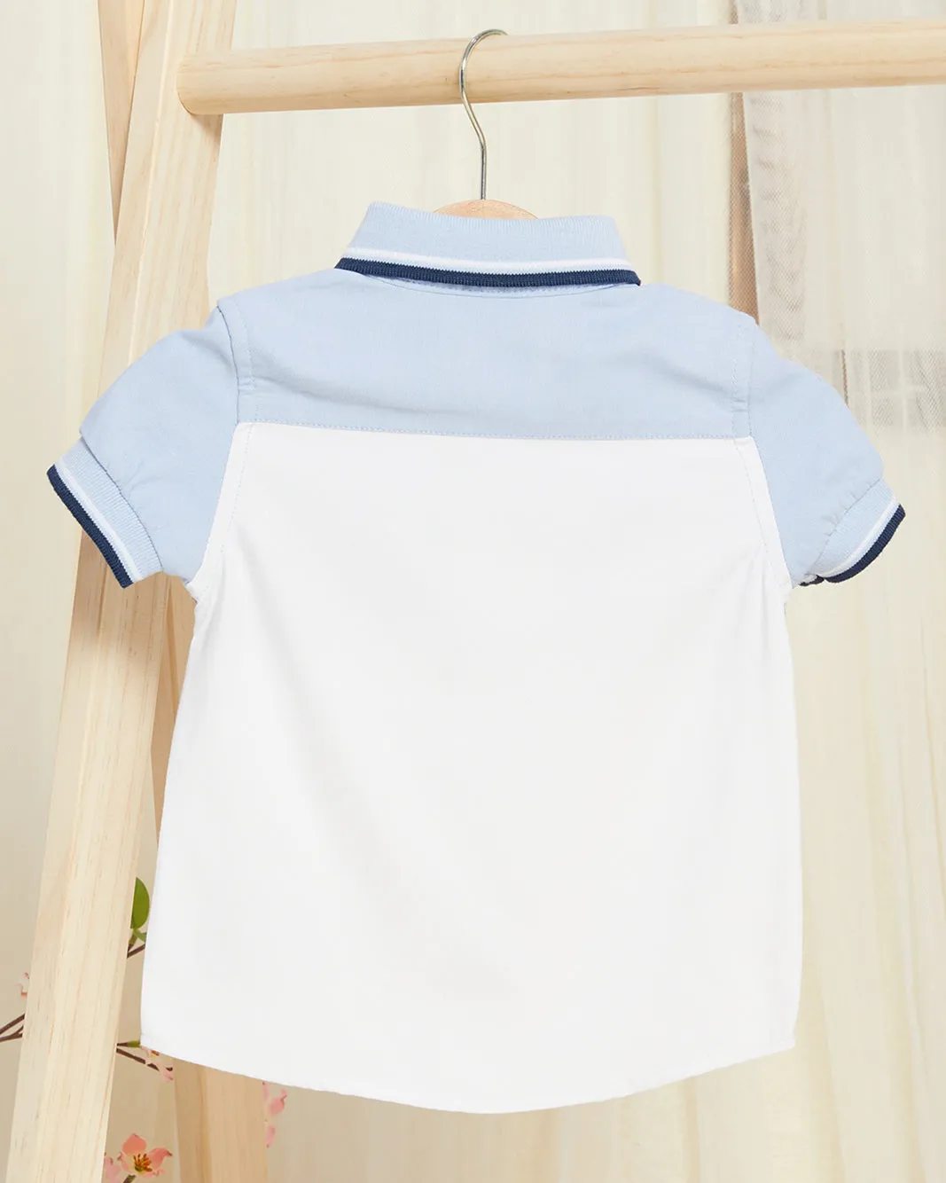 Infant Boys Blue And White Polo Shirt sold by Redtag product image thumbnail 3