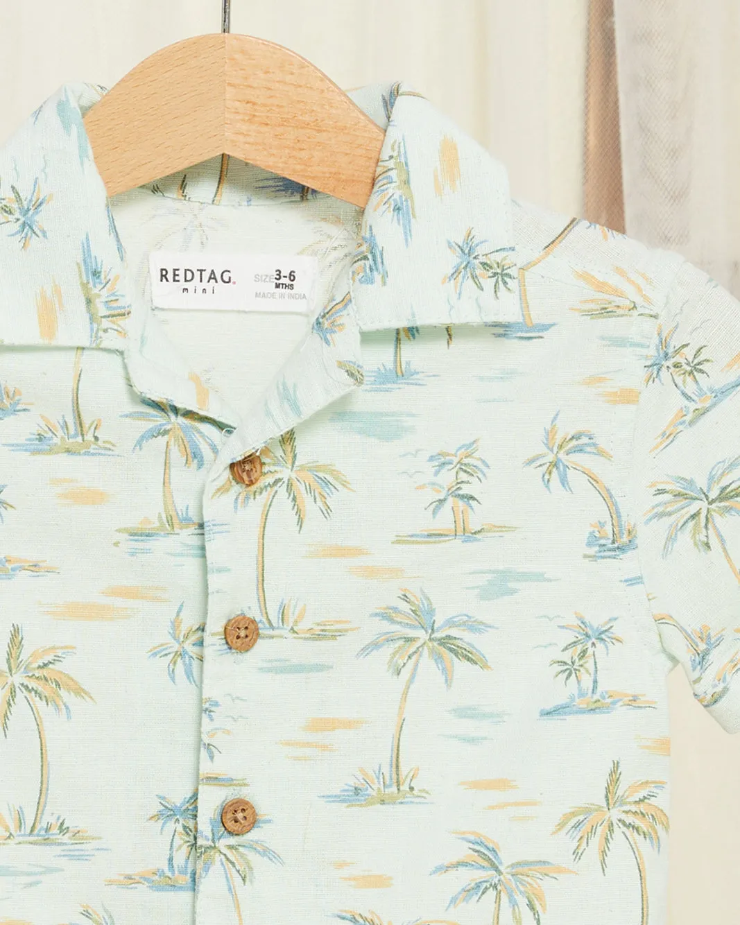 Infant Boys Blue Printed Shirt sold by Redtag product image thumbnail 2