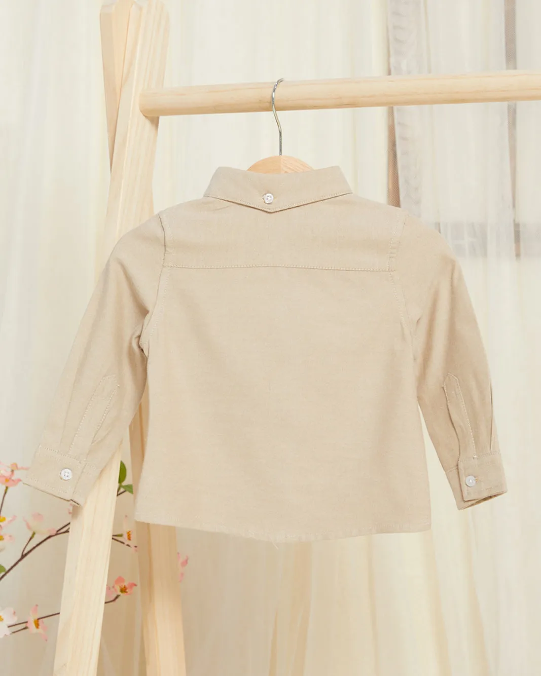 Infant Boys Beige Oxford Shirt sold by Redtag product image thumbnail 3