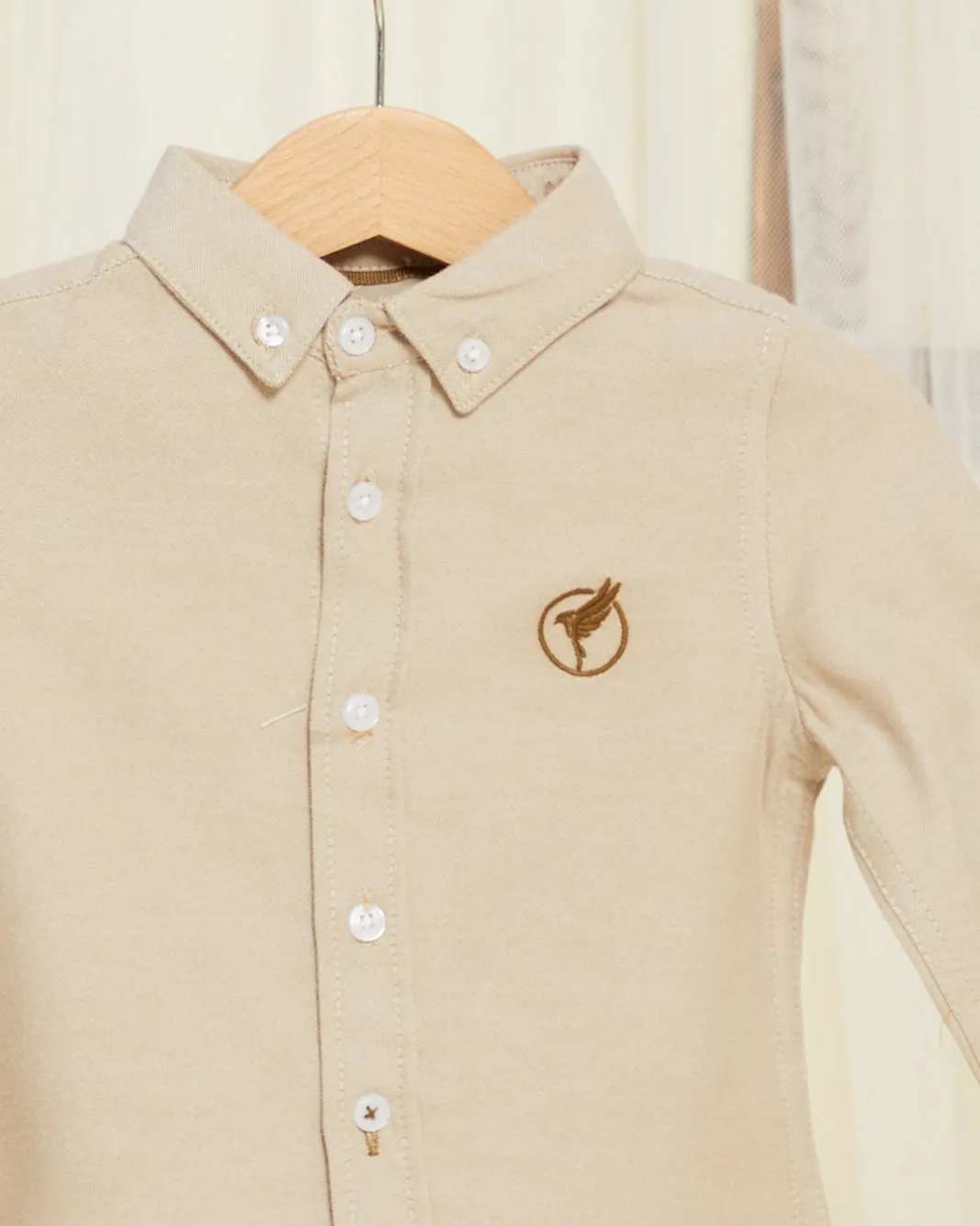 Infant Boys Beige Oxford Shirt sold by Redtag product image thumbnail 2