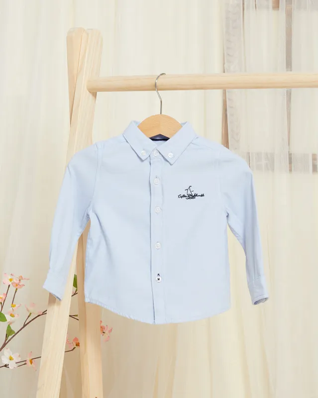 Infant Boys Blue Oxford Shirt sold by Redtag