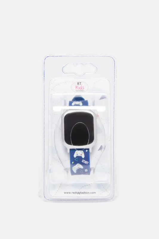 Boys Blue Printed Digital Watch sold by Redtag