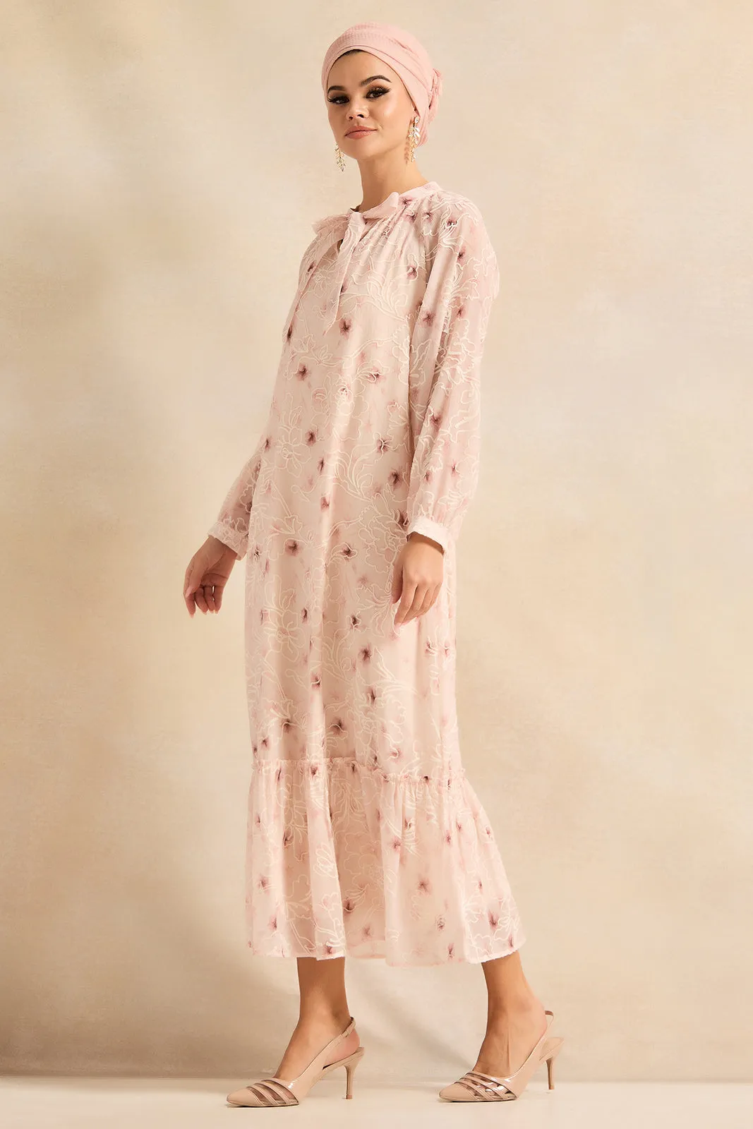 Women Pink Printed Long Maxi Dress sold by Redtag product image thumbnail 4