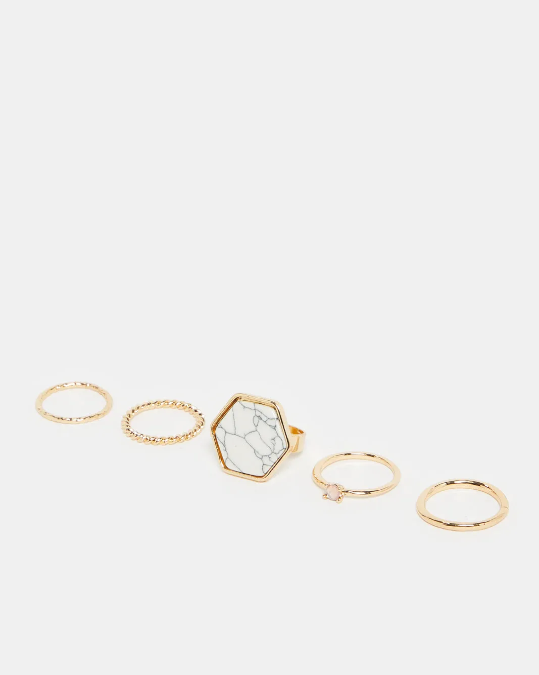 Women Gold Embellished Ring Set (5 Piece) sold by Redtag product image thumbnail 2